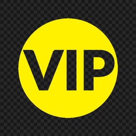 HD VIP Yellow Circle Icon Transparent PNG