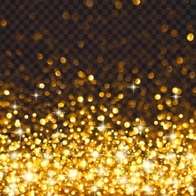 HD Gold Bokeh Sparkling Lights Effect PNG