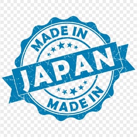 Blue Round Made In Japan Stamp Sign HD PNG