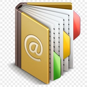Email Contacts Address Book 3D Icon FREE PNG