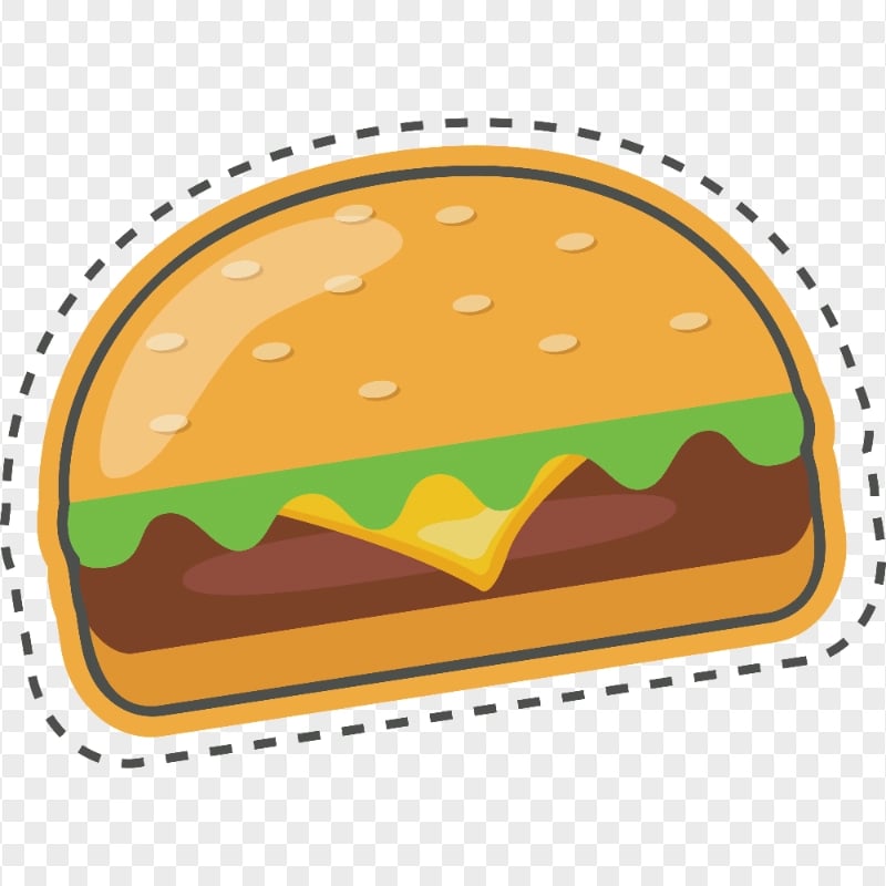 Hamburger Burger Fast Food Stickers PNG