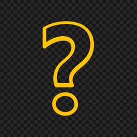 Outline Yellow Question Mark Symbol Icon PNG