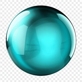 Teal Blue Green Glass Sphere Ball HD PNG