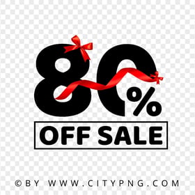 Eighty Percentage Discount Off Sale Logo Sign PNG