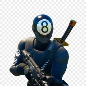 HD Fortnite 8 Ball Player Character PNG
