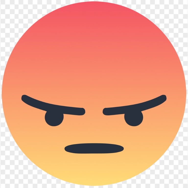 Facebook Reaction Angry Emoji Face Icon