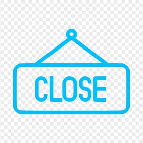 HD Hanging Close Door Blue Sign Transparent Background