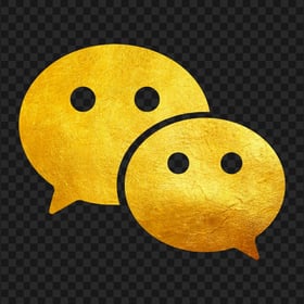 WeChat China App Messages Bubbles Golden Gold Icon