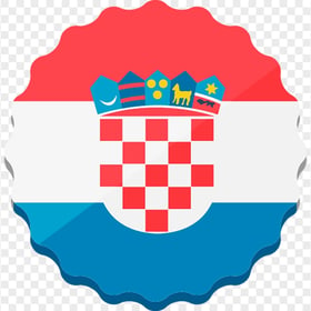 Vector Wavy Circle Croatia Flag Icon PNG