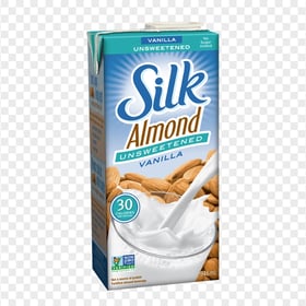 HD Almond Milk Carton Box PNG