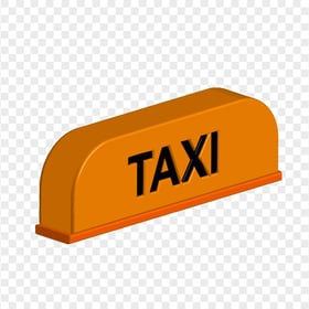 3D Taxi Cab Logo Sign HD PNG