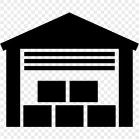 Warehouse Logistics Black Icon PNG