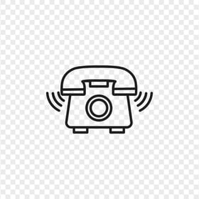 HD Black Outline Phone Receive A Call Icon Transparent PNG