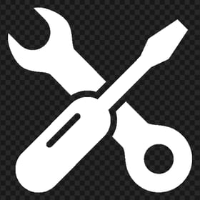 Repair Maintenance Tools White Icon HD PNG