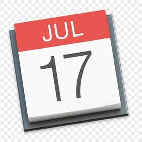 Calendar Apple iPhone Emoji Icon HD PNG