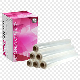 Group Of Stretch Wrap Plastic Rolls