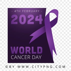 2024 World Cancer Day Design HD Transparent Background