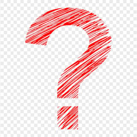 HD Red Scribble Question Mark Sign Transparent Background