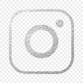 HD Silver Texture Outline Square Instagram Logo Icon PNG