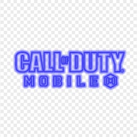HD Blue Neon Call Of Duty Mobile COD Game Logo PNG