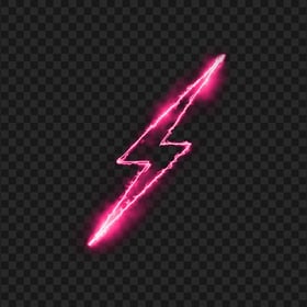 HD Pink Glowing Lighting Bolt Transparent PNG