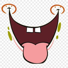 HD Spongebob Mouth Laughing Tongue Outside Transparent PNG