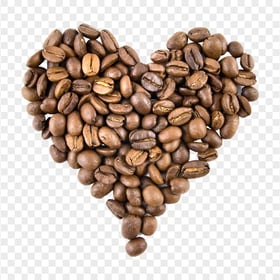 Love Coffee Beans Heart Shape Download PNG