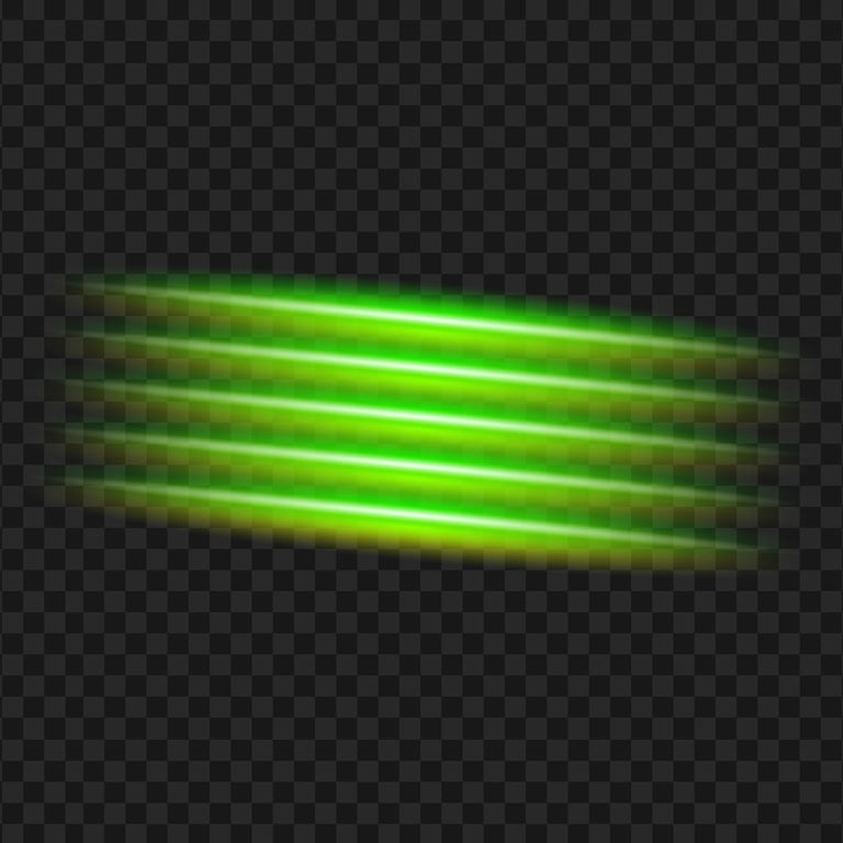 HD Green Neon Light Lines Effect PNG