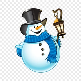 Vector Cartoon Snowman Christmas Character HD PNG