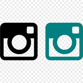 Instagram Square Logo Teal Black