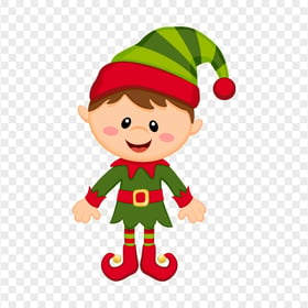 HD Cartoon Elf Christmas Character PNG