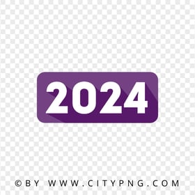 2024 Purple Flat Banner Design Style PNG HD