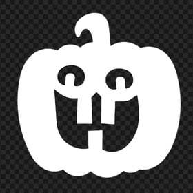 White Halloween Pumpkin Happy Shape Silhouette