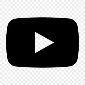 HD Black Outline Youtube YT Logo Sign Icon PNG