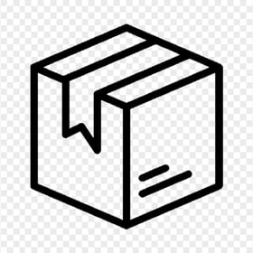 HD Parcel Black Box Package Icon Transparent PNG