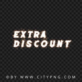 Extra Discount Sparkle Text Logo Sign