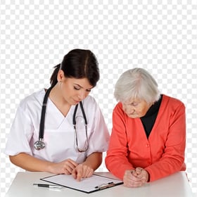 Female Doctor Stethoscope With Patient Hospital
