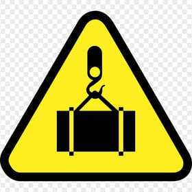 Overhead Crane Sign Yellow Safety Caution