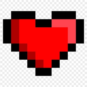 HD Red Pixel Art Heart Icon Transparent PNG