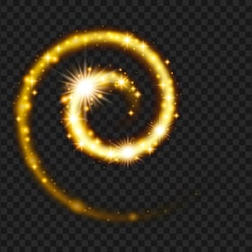 Download Golden Sparkling Shining Light Spiral Effect PNG