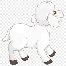 HD Cartoon White Cute Little Sheep Lamb PNG