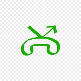 HD Green Hand Draw Missed Call Phone Icon Transparent PNG