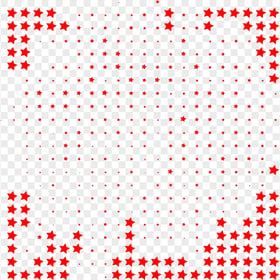 Red Polka Halftone Dots Stars