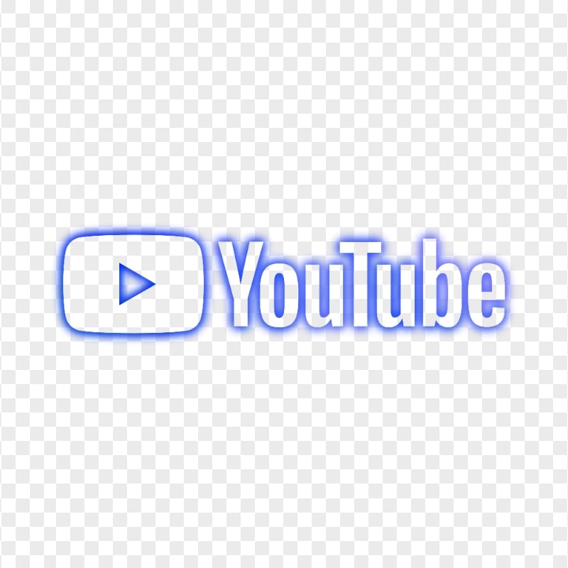 Hd Blue Neon Aesthetic Youtube Yt Logo Png | Citypng