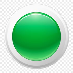 Vector Round Circle Green Button PNG