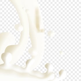 HD White Milk Liquid Splash PNG