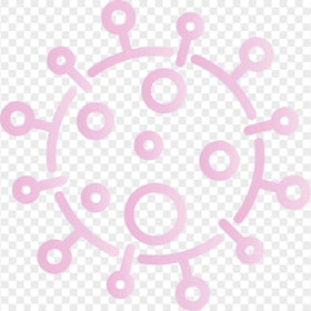 Pink Outline Vector Coronavirus Covid19 Shape Icon