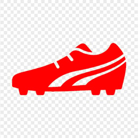 Football Boot Shoe Red Silhouette PNG
