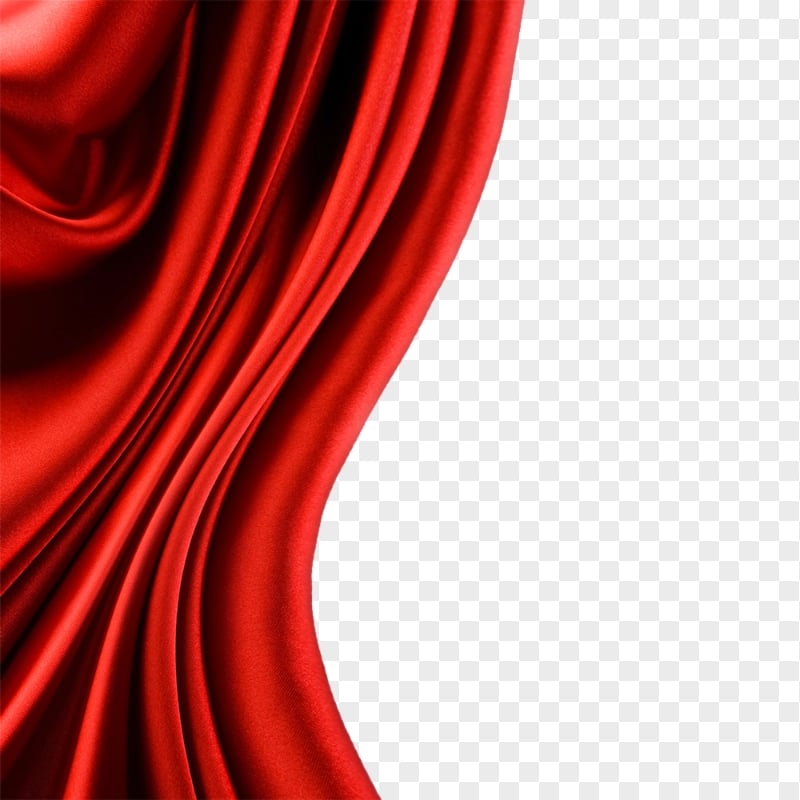 Red Silk Curtain Transparent Background