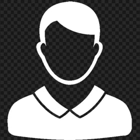 Transparent HD White Male User Profile Icon